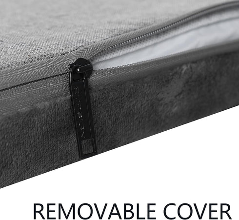 EMPSIGN Stylish Dog Bed Mat, Reversible (Cool & Warm), Waterproof Linings, Removable Machine Washable Cover, Grey, for