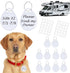 Dog Camping Gear (10pk) - Emergency Double Sided ID Tags with Key Ring - Water-Resistant Pet Tags