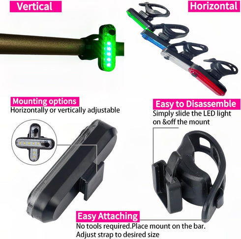 FICBOX 4 LED Boat Light,LED Navigation Lights Kit for Boat Kayak, Stern Lights Battery operated, Rechargeable LED