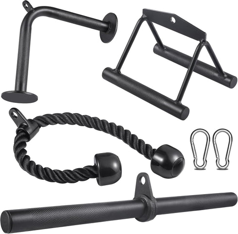 SERTT Workout Cable Machine Attachment for Home Gym, LAT Pulldown Attachments for Weight Training