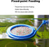 2PCS Fish Feeding Ring, Round and Square Floating Food Feeder Circle with Suction Cup for Aquarium
