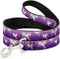 Buckle-Down Pet Leash - Unicorn Sparkles Purple/Pink - 4 Feet Long - 1" Wide