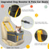 25lbs Dog Car Seat for Small Dogs, Fuzzy Dog Car Seat Up to Stable, Waterproof, Foldable with Clip-On Safety Leash, Pet