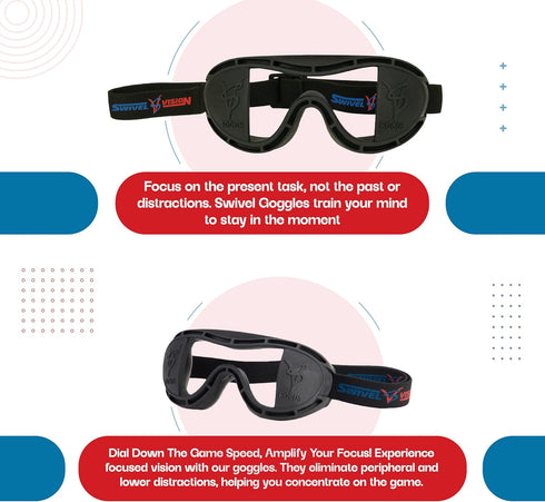 Professional Vision Training Goggles | Lightweight Sports Goggles for Baseball, Basketball, Hockey, Football, Lacrosse,