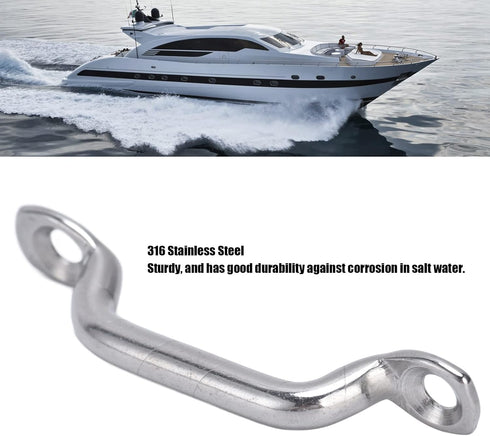 Pissente Boat Top Pad Eye, Pack of 10, 316 Stainless Steel Kayak Deck Loop Tie Down Anchor Point Set