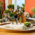 3pcs Set, FAVOMOTO Artificial Cactus Plants Figurines Realistic Faux Succulent Decorations for Aquarium and Reptile