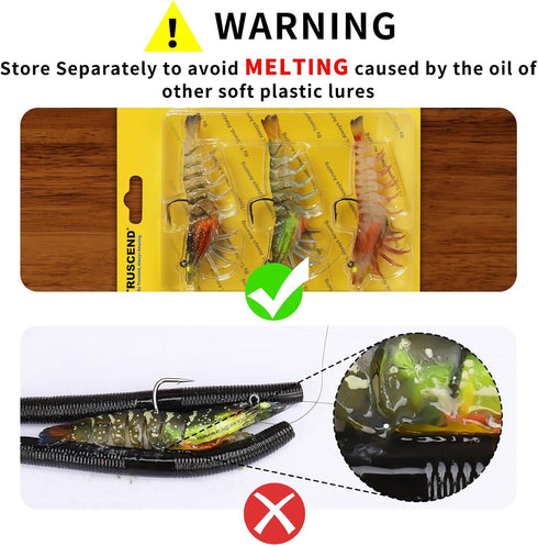 TRUSCEND Pre-rigged Fishing Jig Lures for Freshwater and Saltwater, Super Durable TPE Bass Lures, Weedless Crayfish