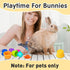 Iffitya 8 Pcs Colorful Stacking Cups for Rabbits, Colorful Bunny Cups for Rabbits and Small Animals, Nesting Rabbit