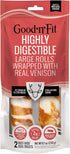 Good ‘n’ Fit Rolls Made with Real Venison, 2 Large Rolls - Long-Lasting and Highly Digestible Rawhide Chew