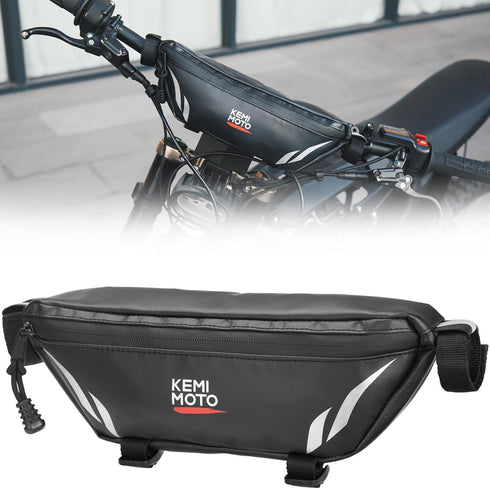 KEMIMOTO Universal Waterproof Motorcycle Handlebar Bag - Front Storage Bag for Sur-Ron Light Bee X & Talaria Sting