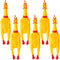 6 Pcs Large Screaming Chicken Dog Toys, Yellow Rubber Chicken 12 inch, Squeeze Squeaky Prank Novelty Toy