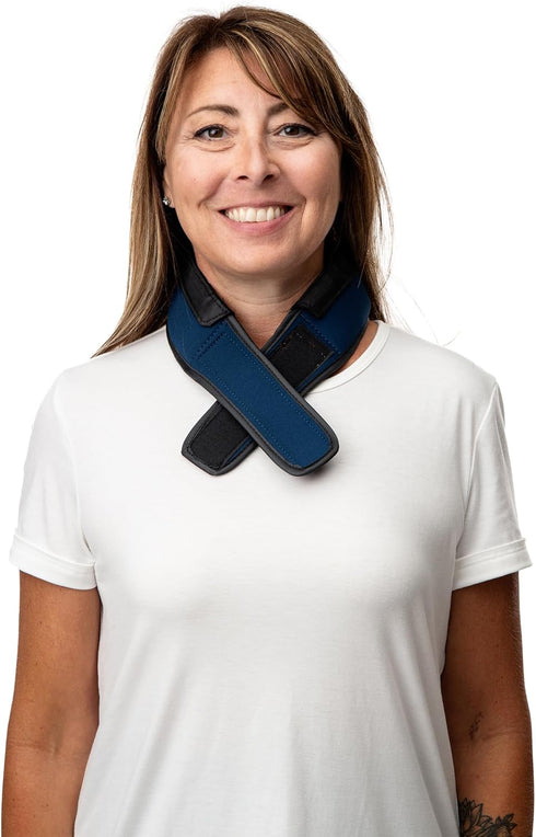 FlexiFreeze Cooling Collar - Personal Ice Wrap for Neck (Navy Blue)