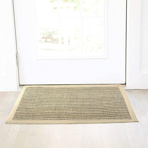 FUKUMARU Cat Scratcher Mat, 23.6 X 15.7 Inch Natural Sisal, Horizontal Cat Floor Scratching Pad (Cream - Thicken)