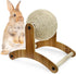 Fhiny Rabbit Scratch Toy, Natural Sisal Scratching Ball for Indoor Pets, Rotating Bunny Claw Scratcher, Kittens, Ferrets