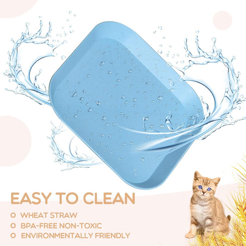 Whisker Fatigue Relief Cat Bowl, 6 Inch Shallow Dish for Cat Wet Feeding, Small Pet Plate for Kittens and Short Legged