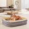 Orthopedic Dog Bed for Large Breeds - High Density Egg Crate Foam Oval Kennel Bed, Removable Washable Cover, Non-Slip