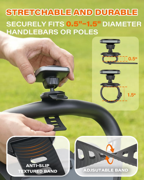 A2C 3-in-1 Golf Gifts for Men Magnetic Phone Holder for Golf Cart, Push Cart, Steering Wheel Phone Mount, Golf Cart