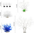 MyLifeUNIT 7 Pack Aquarium Plants, Artificial Coral Ornament for Fish Tank Decorations (White)