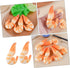 2pcs Abaodam Artificial Shrimp Model Aquarium Shrimp Tank Accessory Fake Figurines for Display