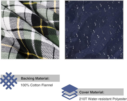 REDCAMP Cotton Flannel Sleeping Bag for Camping, Adults Cold Weather Envelope Sleeping Bags with 2/3/4lbs Filling