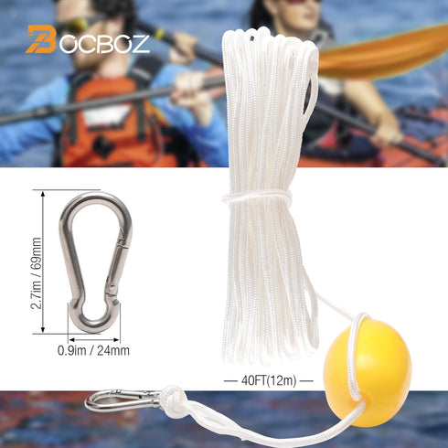 Kayak Anchor for Kayaks, Canoes, SUP Paddle Boards & Jet Skis, Folding Anchor with 40ft Tow Rope