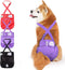 Idepet Female Dog Diapers with Suspender 3 Pack Washable Reusable Doggie Diapers for