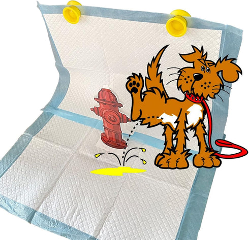 10 Pack 7.3 3.9in Dog Pee Pad Trainer, Paper Card Hydrant Shaped Target Pet Diaper Pad Guide Portable Dog Pee Pad Aid