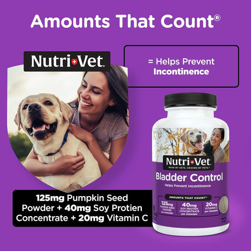 Immune 90 Nutri-Vet Bladder Control Supplement, Cranberry Supplement, Dog Products, Support, Helps Dog Urinary