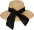 Surblue Straw Summer Hat, Women's Floppy Sun Hat with Wide Brim and Bow