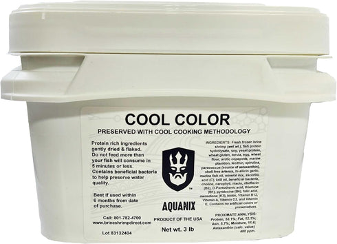 Cool Color Enhancing Tropical Fish Flake with Brine Shrimp, 3 lb