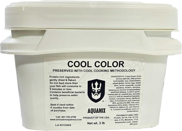 Cool Color Enhancing Tropical Fish Flake with Brine Shrimp, 3 lb