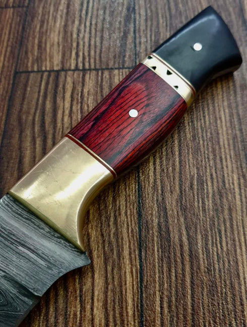 Poshland Handmade Damascus Steel Skiner Knife, 9 Inches Full Tang (BC-1096)
