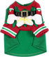 Dog Cat Christmas Elf Costume with Hat, Pet Christmas Winter Fleece Coat, Puppy Xmas Outfit Apparel