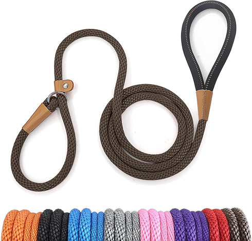 lynxking 6 FT Dog Leash Slip Lead 2 Pack, Strong Heavy Duty Braided No Pull Training Leash for Medium Large Small Dogs