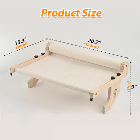 SMARTBEAN Hammock Cat Scratch Window Perch, Sturdy Cats for Window, Scratching Posts for Indoor Cats. Easy to Adjust