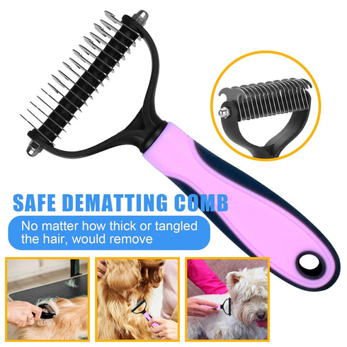 Dog Grooming Brush Shedding Kit - 9PCS Complete Grooming Solution for All Breeds, Promotes Healthy Skin and Coat