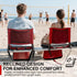 FZGhome 3 (1, 17"W 11.2"D 15.2"H) Stadium Seats with Back Support for Bleachers Portable Padded Folding Bleacher Chairs