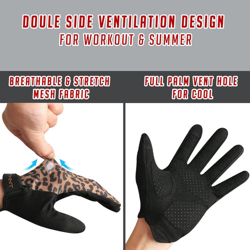 Ventilated Workout Gloves for Women Men Full Finger.Weight Lifting Gloves with Full Palm Vent & Breathable Mesh Back