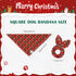 Set E-Clover Christmas Dog Bandanas & Matching Scrunchie Green Red Dog Scarf Bibs Pet Bandana with Bow Tie for Medium