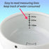 Necoichi Raised Cat Water Bowl, Elevated with Measurement Lines, Dishwasher and Microwave Safe, Regular Size