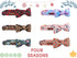 Elegant Little Tail Halloween Dog Collar with Pumpkin Print Bowtie, Adjustable Holiday Gift Collars for Small Medium
