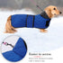 Geyecete Warm Thermal Quilted Dachshund Coat, Blue, with Fleece Lining for Medium & Large Dogs
