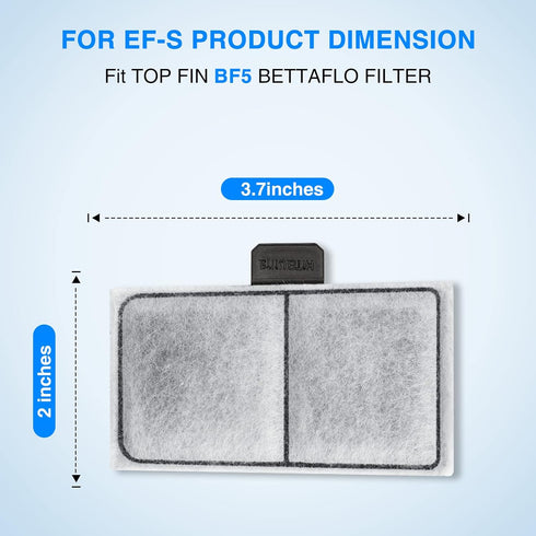 HiTauing 6 Pack Filter Cartridge for Top Fin EF-S Element and BF5 BETTAFLO