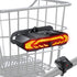 WSDCAM Bike Basket Tail Light, Turn Signals and Brake Light, Bike Alarm Horn with Remote, Rechargeable Rear Light