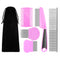 Flea Comb for Dogs & Cats, 5 Pieces Grooming Set with Metal Teeth and Storage Pouch (Pink)