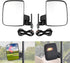 KEMIMOTO Golf Cart Side Mirrors with LED Turn Signal Lights - Universal Rear View Mirrors