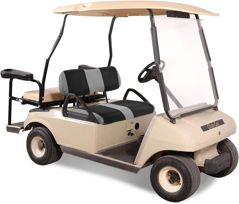 Golf Cart Front Seat Cover for Club Car DS (2000.5 and Up) - Durable Polyester Fabric, Breathable Washable Seat Cover