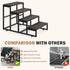 Dog Stairs for Small Dogs, 4 Steps Non-Slip Pet Stairs for High Bed & Couch, Industrial Brown
