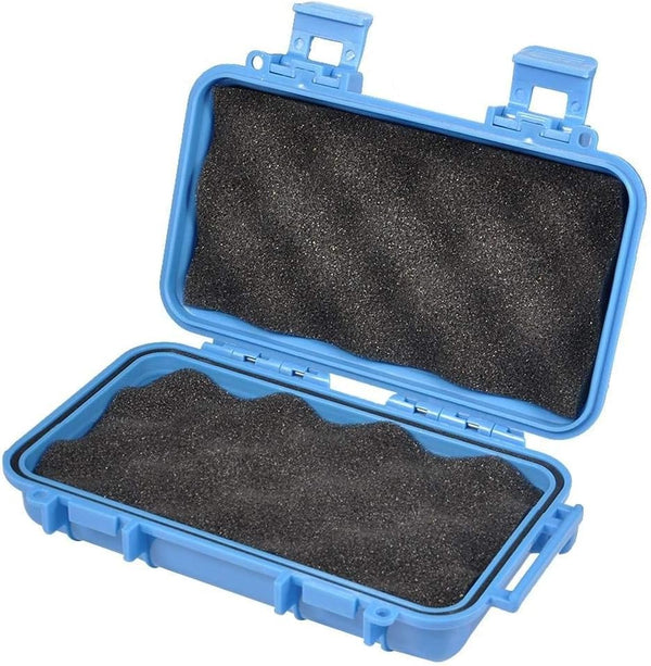 Waterproof Shockproof Dry Storage Box, Hard Plastic Protective Grip Carry Case + Foam + Handle for Fishing Camping