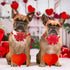 24pcs Valentine's Day Dog Collar Bow Ties Set, Adjustable Holiday Grooming Bow Ties for Small Dogs